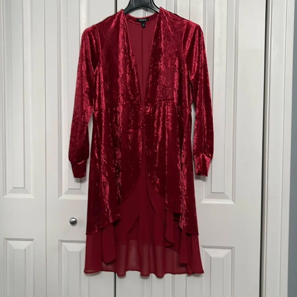 NWOT - Torrid chiffon velvet duster. Size M/L (10). Torrid size 00. - Picture 5 of 12